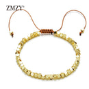 ZMZY Neue Mode Minimalistische Handgemachte Boho Armband Stein Hämatit Perlen Armband Schmuck Geschenk Freundschaft Frauen Zubehör