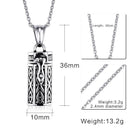 Vnox Memorial Cremation Urn Ashes Holder Pendant For Women Men Necklace Stainless Steel Unisex Stylish Openable Jewelry