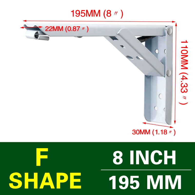 NAIERDI, 2 uds., soporte de ángulo plegable triangular, soporte pesado, soporte ajustable para banco montado en la pared, soporte para estante de mesa, herrajes para muebles