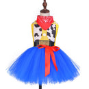 Toy Woody Jessie Cowgirl Mädchen Tutu Kleid mit Hut Schal Set Outfit Fancy Tüll Mädchen Geburtstag Party Kleid Kinder Halloween Kostüm