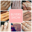 Klassische Mode aushöhlen Hoop funkelnder weißer und rosafarbener Ring Zirkonia Schmuck echte massive 925 Sterling Silber Ringe