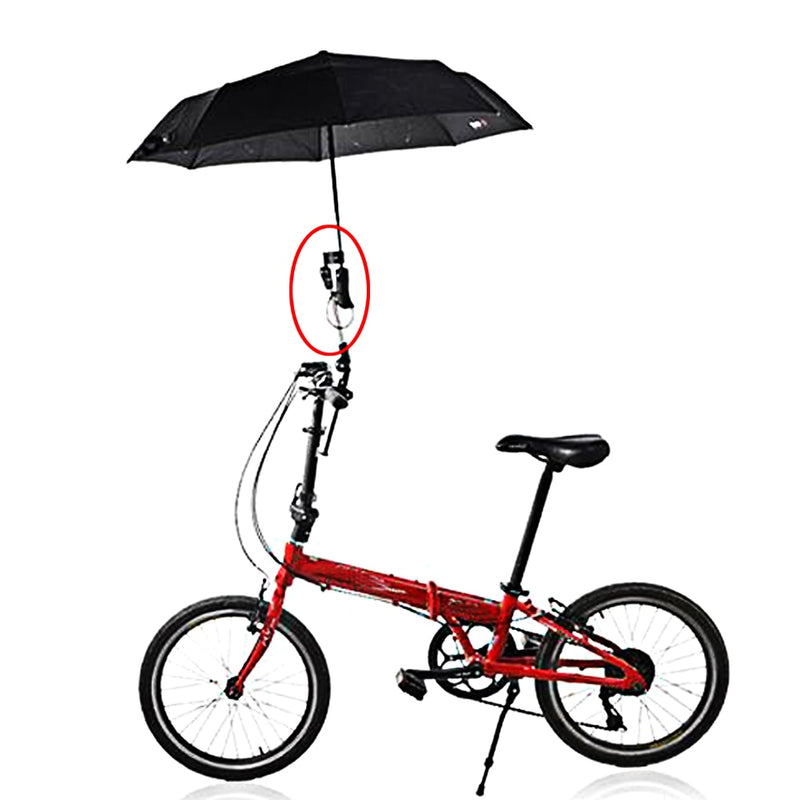 Verstellbarer Kinderwagen-Regenschirmhalter, Zubehörhalterung, mehrfach verwendeter Rollstuhl, Sonnenschirm, Regal, Fahrradanschluss
