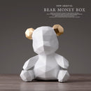 Piggy Bank Teddy Bear Figurines Money Box Gift Wedding Storage Box Money For Children Coins Holders Box Kids Toy Coin Bank