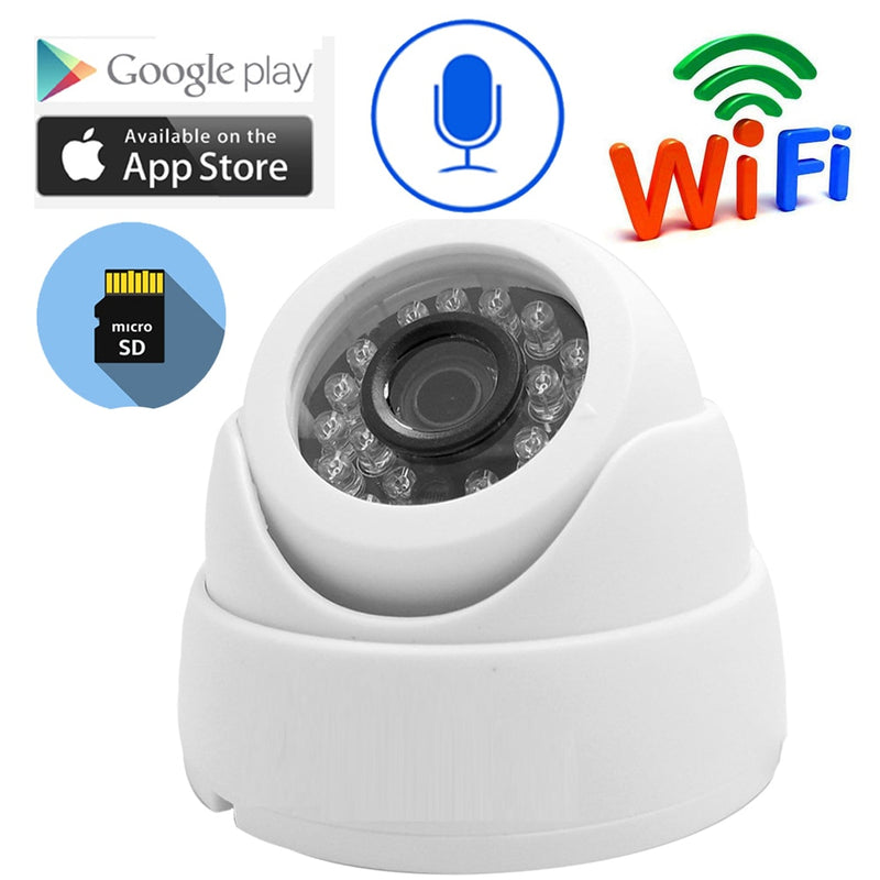 Cámara Ip Wifi 1080p Vigilancia Seguridad en el hogar Cámaras CCTV inalámbricas Ranura para tarjeta TF Domo de audio infrarrojo IPcam Onvif JIENUO