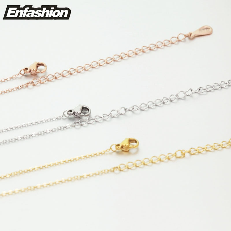 Enfashion Geometric Triangle Circle Star Choker Necklace Gold color Necklaces Pendants Stainless Steel Necklace Women chocker