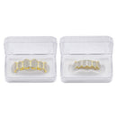 TOPGRILLZ Hip Hop GRILLZ Iced Out AAA Zircon Fang Mouth Teeth Grillz Caps Top &amp; Bottom Grill Set Men Women Vampire Grills