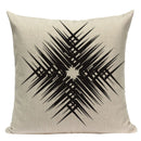 Pop geometrischer Tier-Kissenbezug, schwarz-weißes Leinenkissen, dekorativer Kissenbezug, quadratisch, hochwertiger Druck, individuelles Dekokissen
