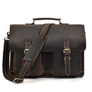 Luxus Mode 100% Echtes Leder Männer Aktentasche Kuh Leder Laptoptasche Vintage Umhängetasche Echtes Rindsleder Computertasche 15,6 "