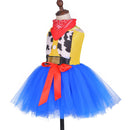 Toy Woody Jessie Cowgirl Mädchen Tutu Kleid mit Hut Schal Set Outfit Fancy Tüll Mädchen Geburtstag Party Kleid Kinder Halloween Kostüm