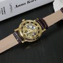 Top Brand Winner Luxury Fashion Casual Edelstahl Herren mechanische Uhr Skeleton Hand Wind Uhr für Herren Kleid Armbanduhr