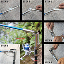 GHOTDA New Foldable Automatic Double Spring Angle Angelrute Tackle Bracket Anti-Rost Stahl Fishing Bracket Rod Holder Fish Ta