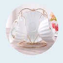 1-6 STÜCKE Rosa Romantischer Kürbis Kaffeetasse Set Küchenzubehör Bone China Keramik Teetasse Organizer Englisch Nachmittag Roter Tee
