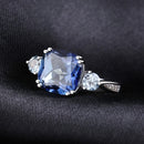 Gem's Ballet 5.22Ct Iolite Blue Mystic Quartz Sky Blue Topaz Anillos AU750 585 14K 10K 18K Oro 925 Anillo de plata Joyería para mujeres