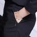 YS Real 18K oro 5-6mm pulsera de perlas blancas pulsera de perlas de agua dulce china joyería