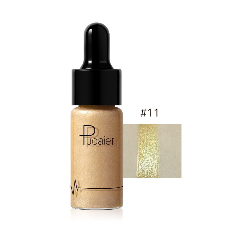 Pudaier Liquid Face Highlighter Makeup Brightener Bronzer Luminous Shimmer Glow Creator Concealer Long-lasting Highlighter Cream