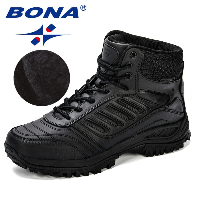 BONA, zapatos de senderismo para hombre, zapatillas de deporte de cuero partido para exteriores, cómodas botas de senderismo para hombre, zapatillas de senderismo para acampar, escalar y cazar