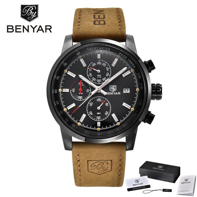 2021 neue BENYAR Top-Marke Luxus Herrenuhr Quarzuhr wasserdicht Automatik Chronograph Männer Militäruhr relogios masculinos