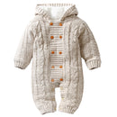 IYEAL Dicker Warmer Säuglingsbabyspielanzug Winterkleidung Neugeborenes Baby Jungen Mädchen Strickpullover Overall Mit Kapuze Kind Kleinkind Oberbekleidung