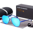 Barcur Oversize-Aluminium-Sonnenbrille Herren polarisiert Trending Styles Sonnenbrille Herren Antireflex-Oculos mit Box-Geschenk