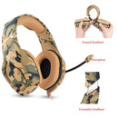 ONIKUMA K1 Camouflage Auriculares Gaming Headsets Kabelgebundene Fone-Kopfhörer mit Mikrofon-Geräuschunterdrückung für PS4-Laptop