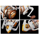 Carrete de pesca giratorio Yumoshi 12BB + 1 bolas de rodamiento serie 500-9000 bobina de Metal carrete giratorio barco roca mar aparejos de pesca AX/BX