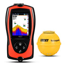 LUCKY FF1108-1CWLA Wiederaufladbares kabelloses Sonar zum Angeln 45M Wassertiefe Echolot Fischfinder Tragbarer Fischfinder