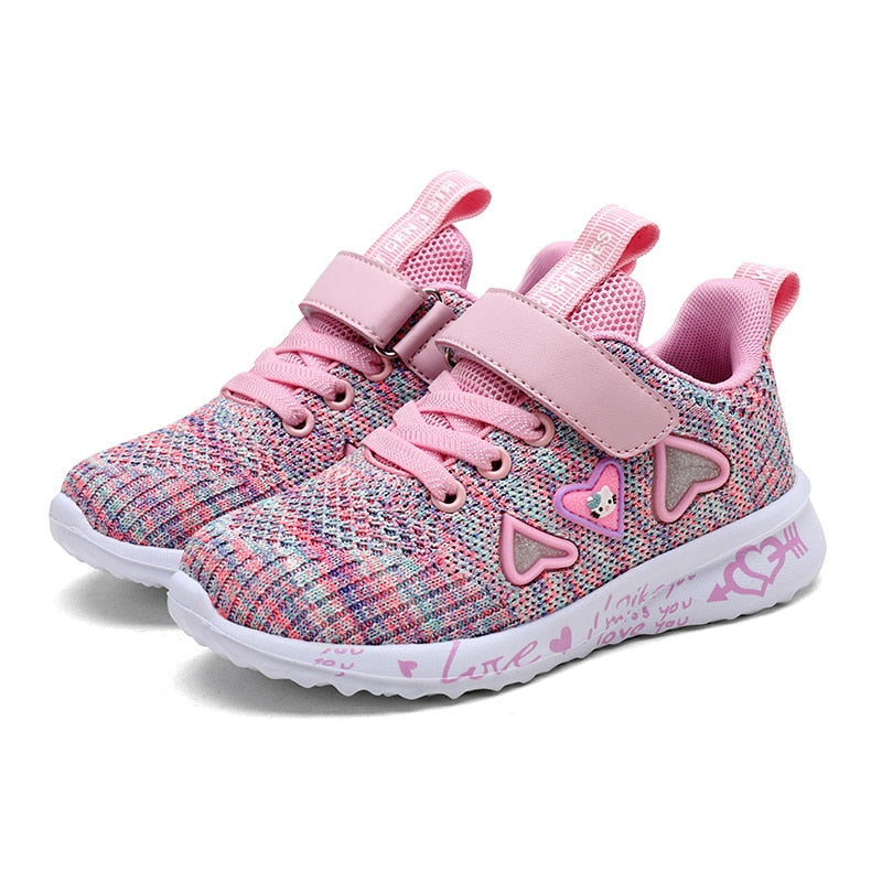 ULKNN, zapatos deportivos para niñas, novedad de primavera, doble red transpirable para niños, zapatos grandes para niños, estudiantes, rosa, zapatos salvajes para niños, informales 26-37