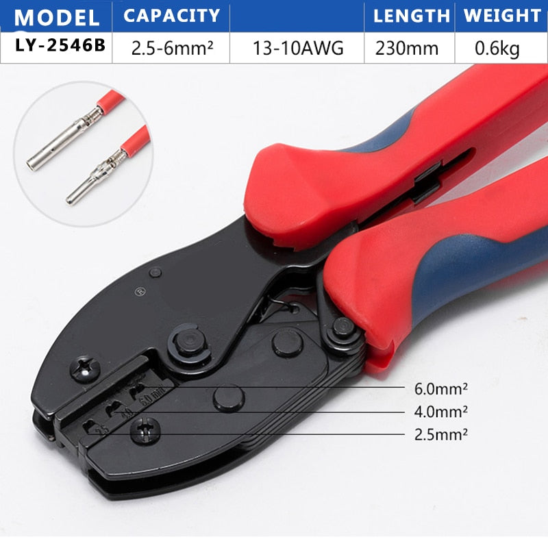 MC4 Solar Panel PV Terminal Cable Connector Crimping Plier Ratchet Crimper Tool For Typo Terminal LY-2546B