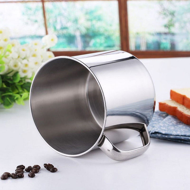 Stainless Steel Travel Camping Mug Beer Whiskey Coffee Tea Handle Cup Kitchen Noodle Cups Bar Drinking Tools Accessory