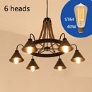 American Chandelier Rural Loft Iron Retro Industrial Wind Restaurant Bar Bekleidungsgeschäft Hot Pot Internet Cafe Boat Chandelier