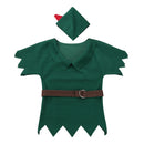 Kinder Jungen verkleiden sich Kostüme T-Shirt mit Hut Gürtel Halloween Chirstmas Cosplay Party Boy für ausgefallene Karneval Rollenspiele Kleidung