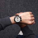 MEGIR Military Sportuhr Herren Top-Marke Luxus Leder Army Quarzuhr Herren Creative Chronograph Relogio Masculino