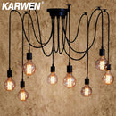 KARWEN Nordic Spider Industrial Pendelleuchte E27 Loft Edison Industrial Hängelampen Länge 120cm 150cm 200cm Pendelleuchten