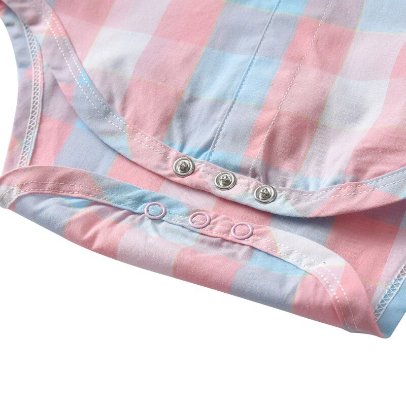 Summer Baby Boy Clothes Suits Gentleman Boy Short-Sleeve Plaid shirt +Overalls Shorts With Tie cotton Wedding Boys Clothes Set