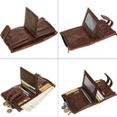 COWATHER 2021 Männer Brieftasche Kuh Echtes Leder Brieftasche Neue Ankunft Rindsleder Männliche Geldbörse Große Kapazität Kurze Männer Geldbörse Kostenloser Versand