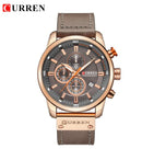 Reloj de marca CURREN, relojes deportivos de cuero para hombre, reloj de pulsera militar de cuarzo para hombre, reloj cronógrafo para hombre, reloj Masculino