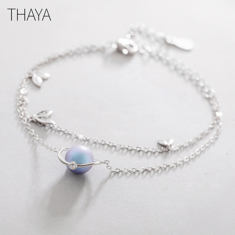 Thaya Midsummer Night's Dream Design' Pulseras s925 Pulsera de plata Mujer Estilo de fantasía Elegante Joyería de amistad delicada