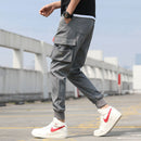 Neue Harajuku Baumwolle Multi-Taschen Stil Mode Cargohose Männer Herbst Hip Hop Streetwear Lässige Elastische Hose Camo