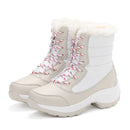 Damenstiefel Wasserdichte Winterschuhe Damen Schneestiefel Plattform Warmhalten Knöchel Winterstiefel Mit Dicken Pelzabsätzen Botas Mujer 2019