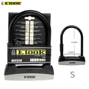 Etook Bügelschloss Fahrradschloss Anti-Diebstahl-Stahl Elektrofahrrad Scooter Bequemer Schlossrahmen Fahrradzubehör ET110