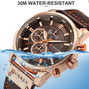 Reloj de marca CURREN, relojes deportivos de cuero para hombre, reloj de pulsera militar de cuarzo para hombre, reloj cronógrafo para hombre, reloj Masculino