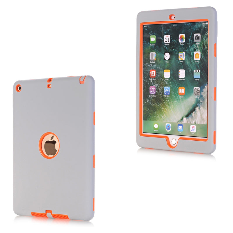 Cases For  iPad 9.7&quot; 2017 2018(A1822/A1893),High-Impact Shockproof 3 Layers Soft Rubber Silicone+Hard PC Protective Cover Shell