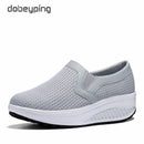 Frühling Damen Swing Schuhe Mesh Frau Loafer Flache Plattformen Damenschuh Lässige Keile Damenschuhe Höhe Erhöhende Schuhe