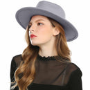 WELROG Fedora-Hüte, Schwarz, Rot, für Damen, Fedoras aus Wollimitat, Panama-Filzhut, Winter, Herren, Jazz, Trilby, Chapeau, Femme-Caps