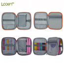 Juego de ganchos de ganchillo para manualidades con agujas para manualidades y bolsa, hilos ergonómicos de animales, agujas de tejer a ganchillo, tijeras, juego de costura, accesorios