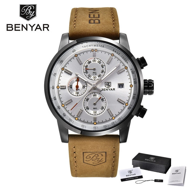 2021 neue BENYAR Top-Marke Luxus Herrenuhr Quarzuhr wasserdicht Automatik Chronograph Männer Militäruhr relogios masculinos