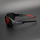 COMAXSUN Polarisierte Fahrradbrille Fahrradreitschutzbrille Fahren Angeln Outdoor Sport Sonnenbrille UV 400 3 Linsen