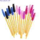 500 Stück/Los Einweg Einmalige 5 Mix Farben Nylon Mascara Zauberstäbe Wimpernverlängerung Applikator Spooler Make-up Pinsel