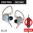 KZ ZSN Pro In-Ear-Kopfhörer Hybrid-Technologie 1BA + 1DD HIFI-Bass-Metall-Ohrhörer Sport-Headset-Monitor mit Geräuschunterdrückung