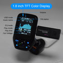 Transmisor FM Bluetooth-compatible V5.0 Coche AUX USB Reproductor de MP3 Kit manos libres inalámbrico para coche con cargador rápido QC3.0 3 puertos USB